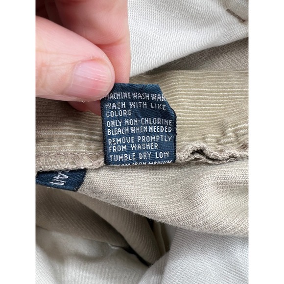 Polo Ralph Lauren Hammond Pants Mens Tan Corduroy Pleated Cuffed 34x32 Khaki - Picture 12 of 13